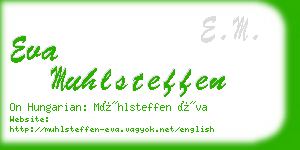 eva muhlsteffen business card